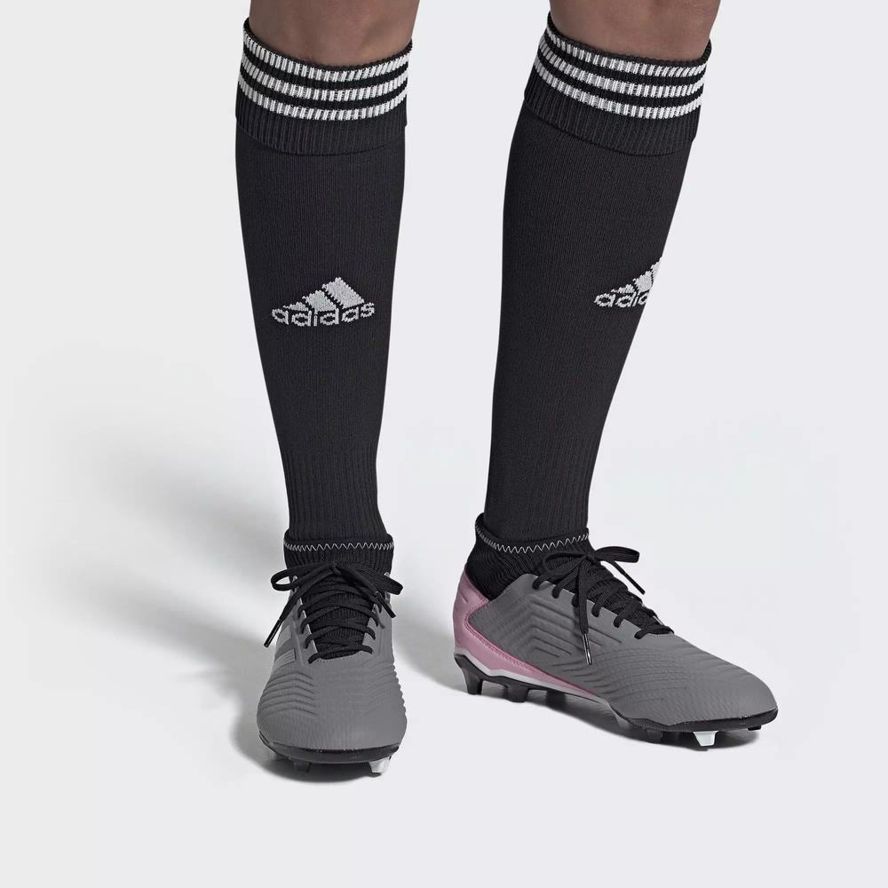 Adidas Predator 19.3 Firm Ground Tacos de Futbol Grises Para Mujer (MX-55329)